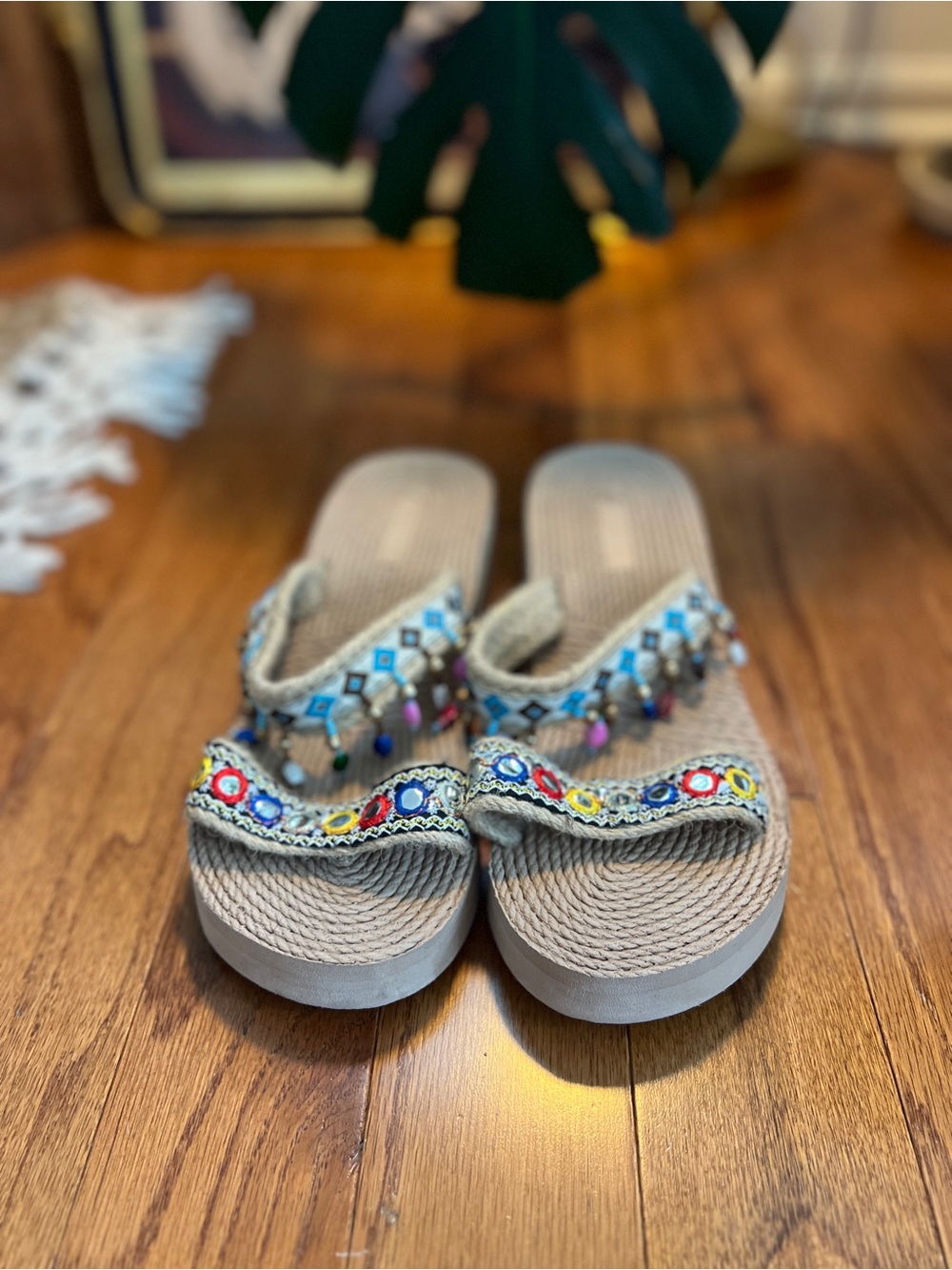 Colorful beach sandals